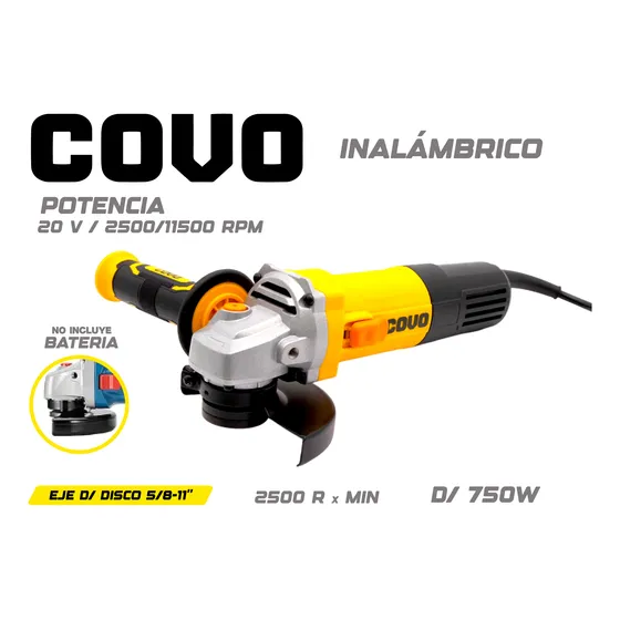 Esmeril Angular/ Profesional 5/8-11   750w 11500 Rpm Covo