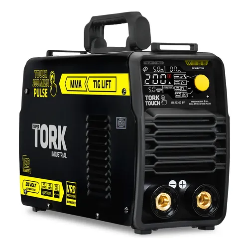 Super Tork Touch 200 VRD Máquina de solda inversora preta 60Hz
