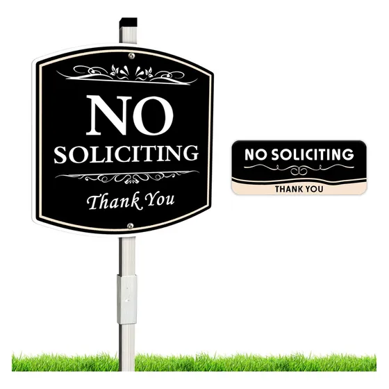 Cartel No Solicitar Para Casa Estaca Letrero Aluminio Metal