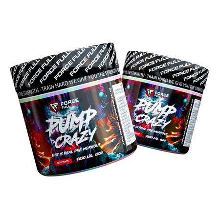 Kit 2x Pré Treino 150g Pump Crazy Beta Alanina, Cafeína, Taurina, Arginina Sabor Frutas Vermelhas - Force Full Labz Kit 2x Pré Treino 150g Pump Crazy Beta Alanina, Cafeína, Taurina, Arginina Sabor Frutas Vermelhas - Force Full Labz