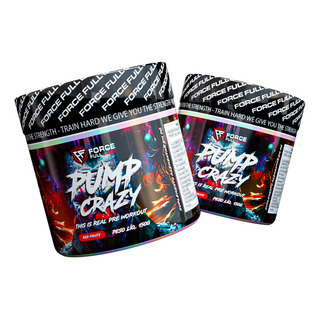 Kit 2x Pré Treino 150g Pump Crazy Beta Alanina, Cafeína, Taurina, Arginina Sabor Frutas Vermelhas - Force Full Labz Kit 2x Pré Treino 150g Pump Crazy Beta Alanina, Cafeína, Taurina, Arginina Sabor Frutas Vermelhas - Force Full Labz