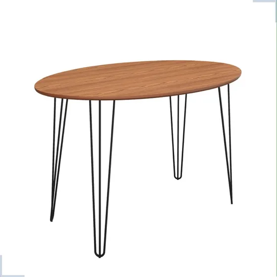 Mesa De Jantar Oval 120cm X 80cm Mdp Rede Moveis