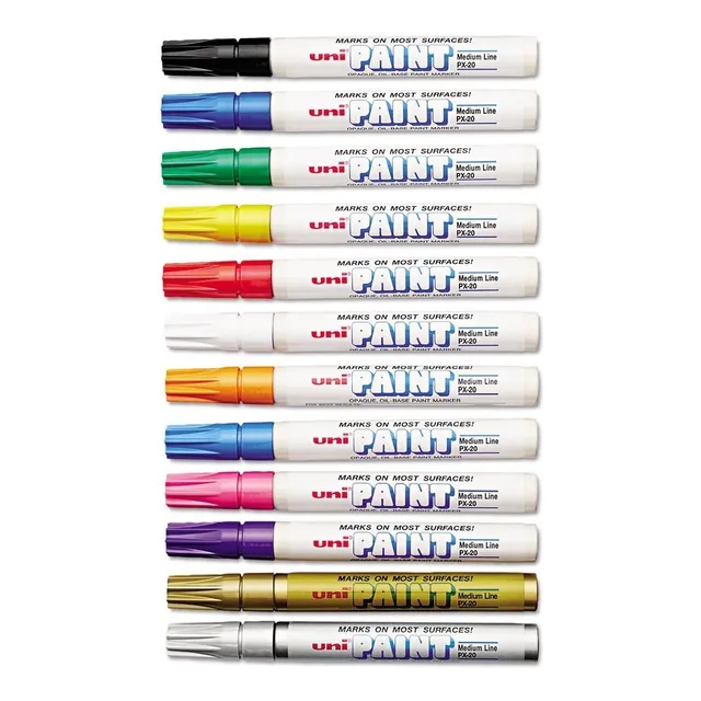 12 Plumones Pintura Acrílica Posca Uni Paint Px20 (a Elegir)