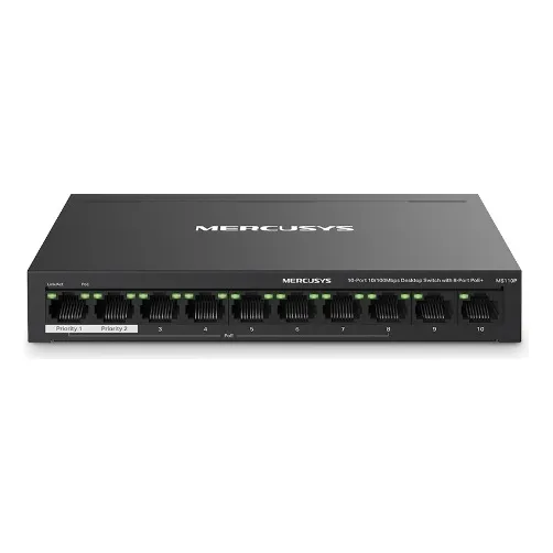 Switch Mercusys Ms110p 10ptos + 8poe