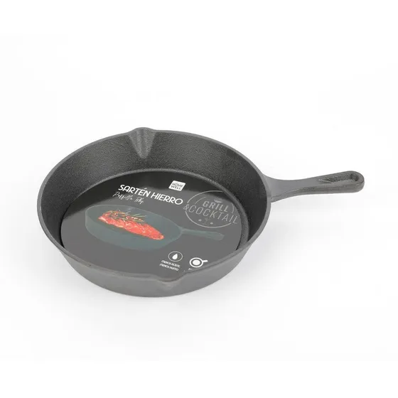 Sartén De Hierro Fundido 25cm Color Negro