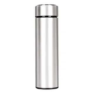 Garrafa Térmica De Inox Com Termômetro 500ml Garrafinha Cor Garrafa Newness Digital Lens Térmica Termômetro Cinza