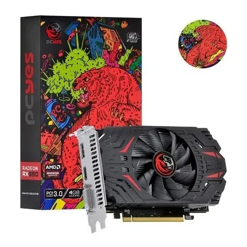 Placa De Vídeo Rx550 4gb Gddr5 128 Bits Pcyes Amd Radeon