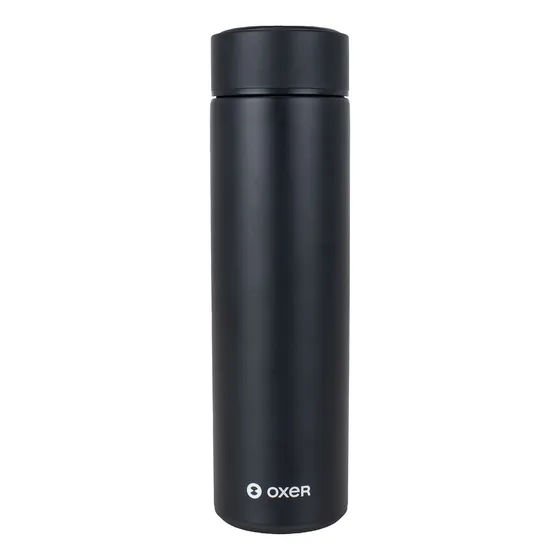 Garrafa Oxer Com Infusor Aço Inoxidável - 500ml Cor Preto