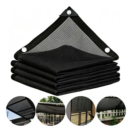 Tela Sombrite 90% 6x4m Bainha Reforçada Com Llhos Metálicos Preto Preta
