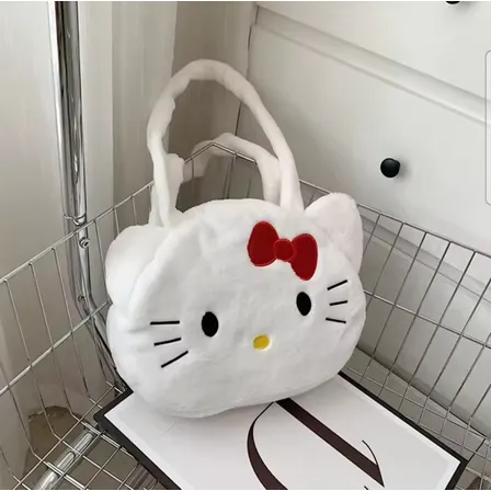 Bolso Cartera De Peluche Felpa Sanrio Kuromi Para Niñas