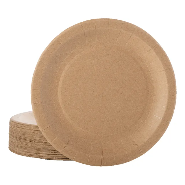 Plato Descartable Simil Carton Cotillon Fiesta Bio 18cm X100