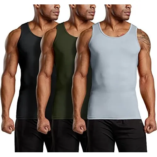 Athlio Hombres Cool Compresión Seca Sleeveless Tank P1d9g