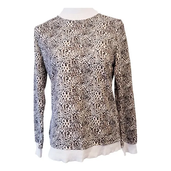 Sweter Brigitte Naux Talla M, Con Brillo, Nuevo
