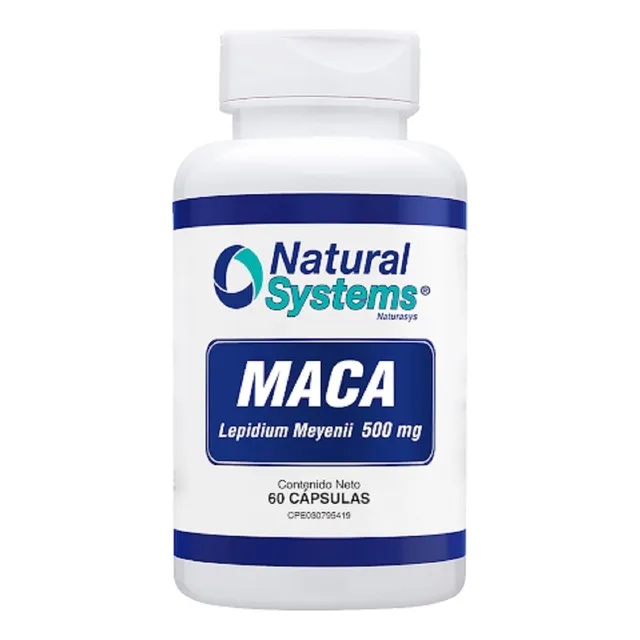 Maca 500 Mg 60 Capsulas Natural Systems