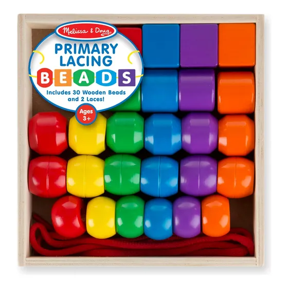 Juego De Cuentas Para Atar De Madera Melissa & Doug