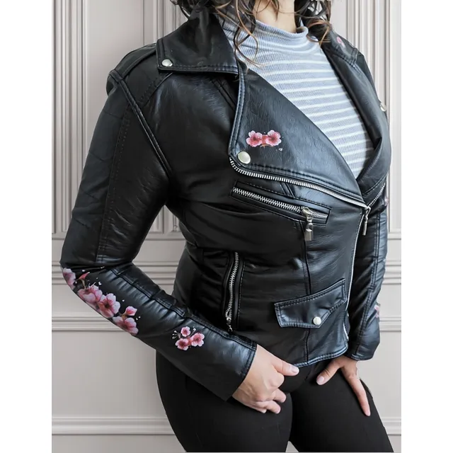 Chaqueta Para Dama Cuerotex Personalizada - Tipo Flores