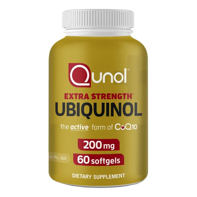 Ubiquinol 200 Mg Qunol 60 Cápsulas Blandas Sin Sabor