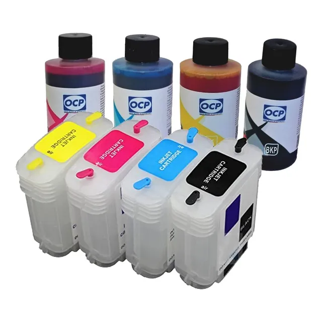 Cartuchos Recargables Para Plotter Hp 500 800 Tinta Alemana