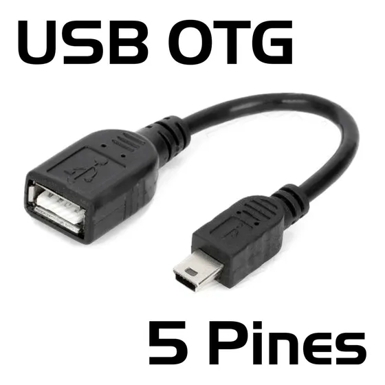 Cable Otg Usb Mini Usb Macho A Usb Hembra V3 5pines Macho