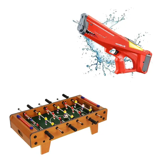 Juego De Fútbol Juego De Mesa + Lanzador De Agua Recargable