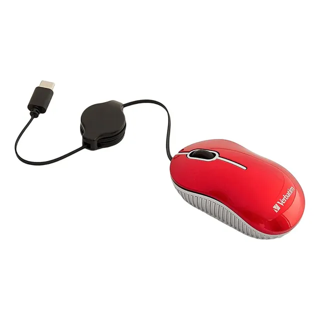 Mini Mouse Óptico Verbatim Con Cable Usb-c Para Viaje Febo Color Azul