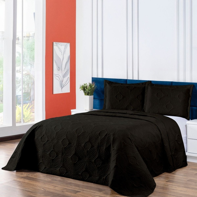 Kit Colcha Cobre Leito Para Cama Casal Queen 3pç Dupla Face Kit Colcha Cobre Leito Para Cama Casal Queen 3pç Dupla Face