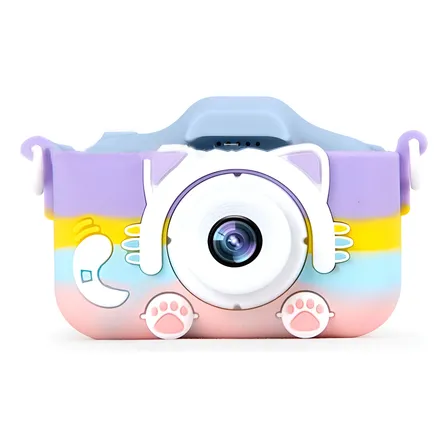 Mini Cámara Fotográfica Digital Para Niños Con Funda Y 64 Gb