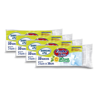 Saco De Lixo Banheiro Pia Perfumado Citrus Repelente 200 Un Cor Branco Saco De Lixo Banheiro Pia Perfumado Citrus Repelente 200 Un Cor Branco