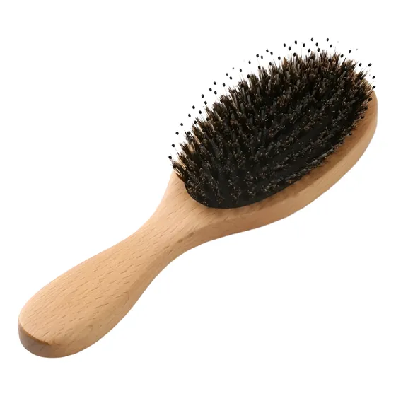 Cepillo Madera Cabellos Cerda De Jabalí Natural Envio Gratis