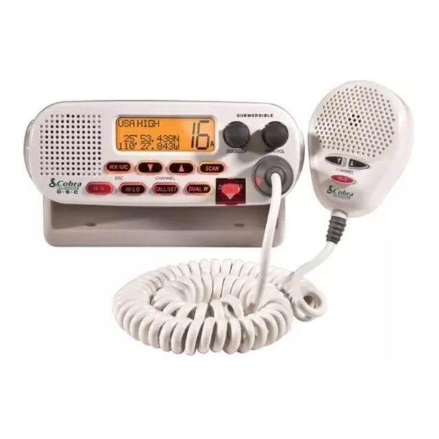 Rádio Vhf Cobra Mr F45-d Maritimo De 25 Watts Homologado