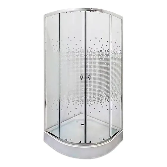 Vidrios Mampara 70x70 Curvo Sin Receptaculo Joytek