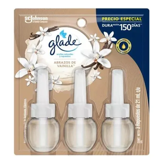 Glade Ambientador Electrico Repuesto 21ml Pack De 3 Unidades