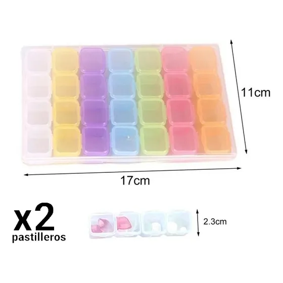 Pastillero Organizador Bisutería, Dijes Manualidades Uñas