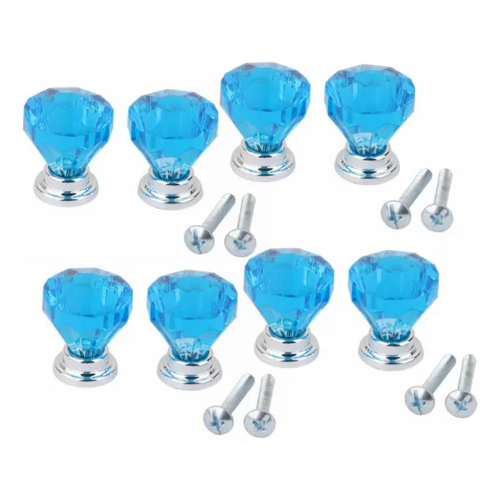 8×unids Cristal Diamante Pequeña Sala Cristal Cajón