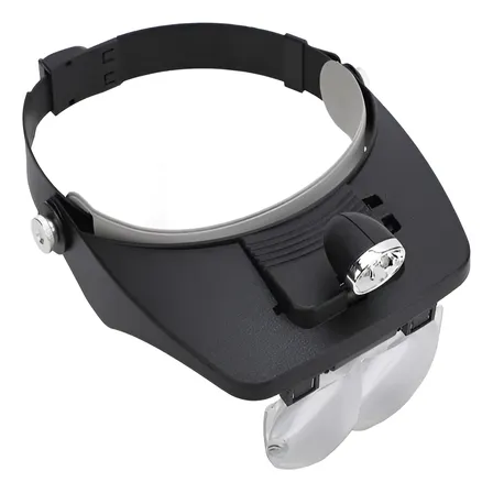 Careta Visera Lupa 4 Lentes Con Luz Led