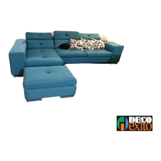 Modular  Sofa Juego De Sala Mueble Palermo Con Puff 