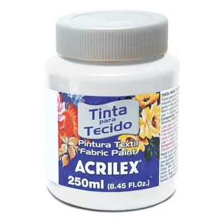 Acrilex Tinta Tecido Para Tecido 250ml Branca 9x6.5cm Acrilex Tinta Tecido Para Tecido 250ml Branca 9x6.5cm