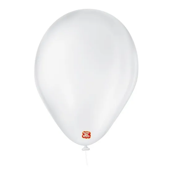 Balão São Roque Látex Bexiga N7 Aniversario Festa Decoração Cor Branco Polar