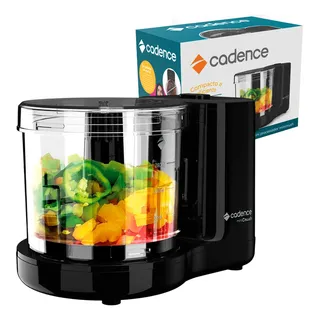 Miniprocessador Crush Cadence Mpr530 Lâminas Aço Inox Preto 127v