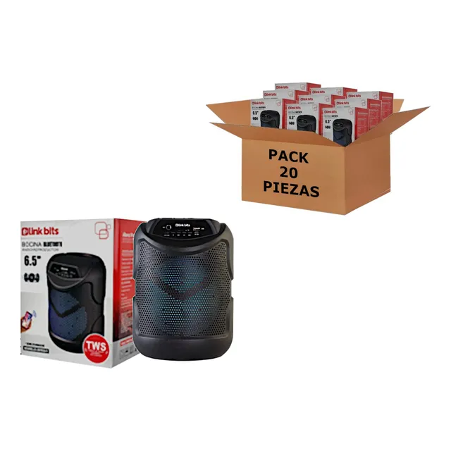 Bocina Portatil Compatible Bluetooth 6.5 Pulgadas 20 Piezas