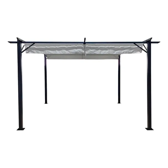 Pergola Con Techo Retráctil 3x3 M Natural