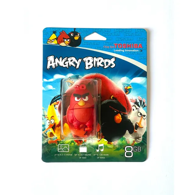 Memoria Usb 8gb Con Diseño De Angry Birds Rojo Pajaro Rojo