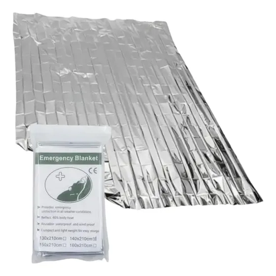 Manta Termica Emergencia Supervivencia 160x210 Camping Color Metal