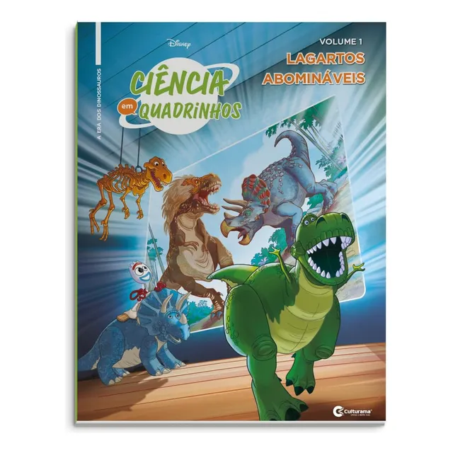 Livro Hq Ciência Em Quadrinhos Disney - A Era Dos Dinossauros - Lagartos Abomináveis