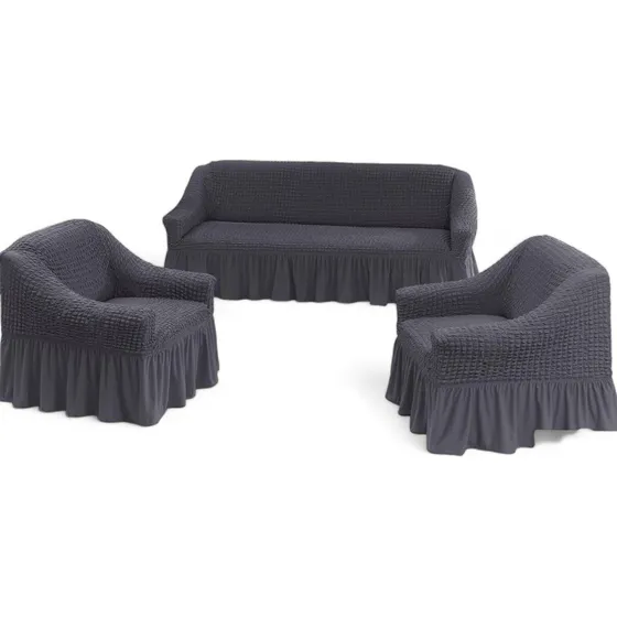 Juego Fundas Sillon Turca Sofa Living 1+1+3 Elasticada