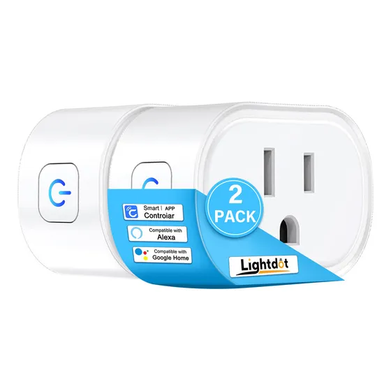 2 Pcs Forma Plana Enchufes Inteligentes Wifi Alexa Google Home Smart Plug Interruptor Inteligente Tomacorrientes Cozylife App Voz Función Remoto Control De Temporizador Seguro Enchufes Electricos