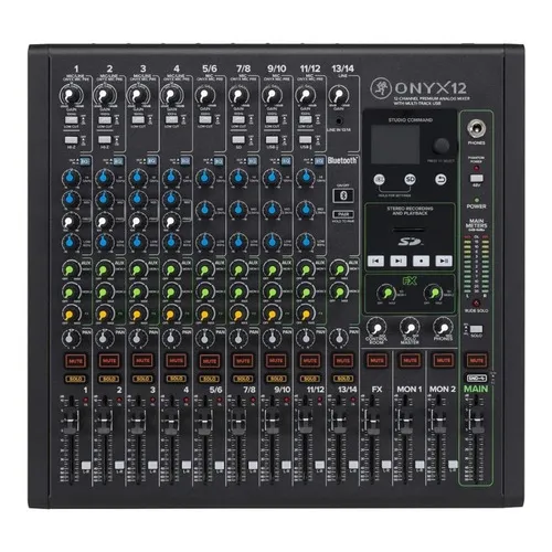 Mackie Onyx 12 Mixer Analógico de 12 Canais Multitrack Usb