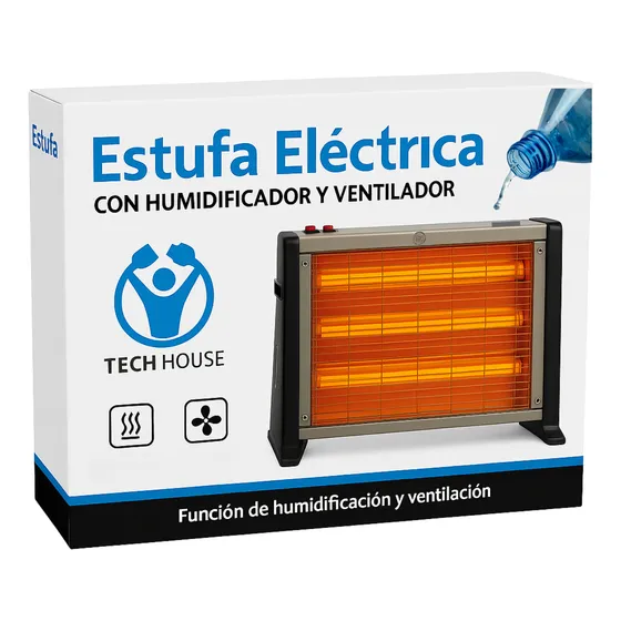 Caloventilador Estufa Humidificador 3 Tubos 2 Años Gta