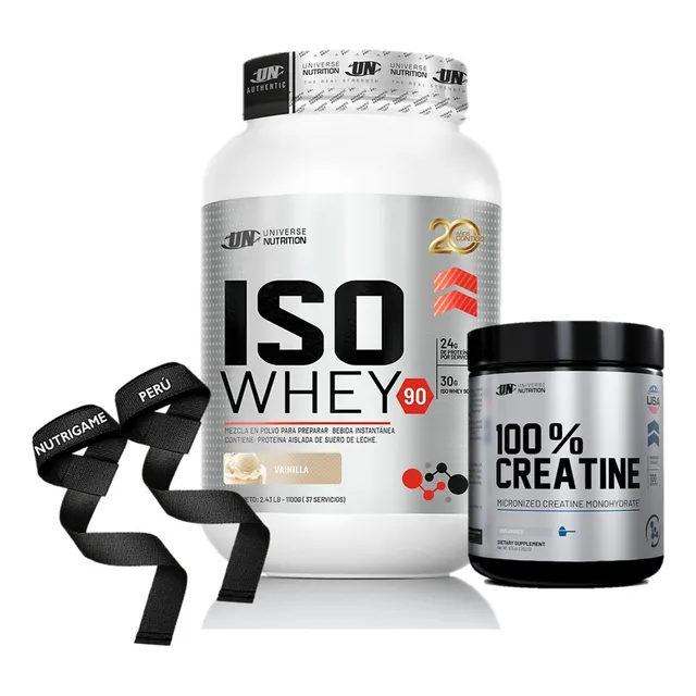 Pack Proteína Iso Whey 90 1.1kg + Creatina Un 250gr + Regalo