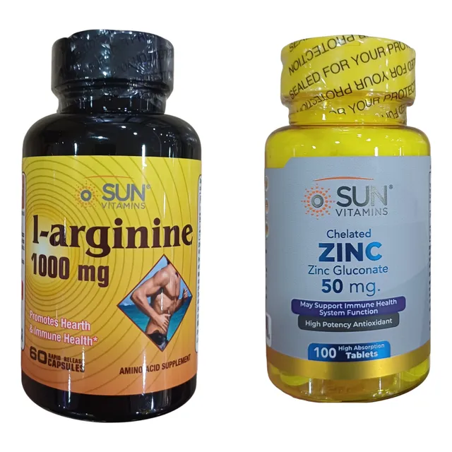 L Arginina 1000 Mg + Zinc Crecimiento Desarrollo Aumento Hgh